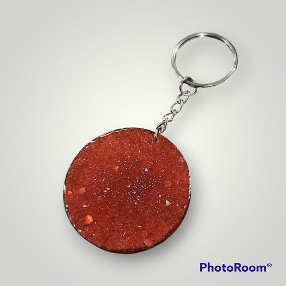 Ruelle Orange Glitter Keychain (Z155) - Picture 8 of 9